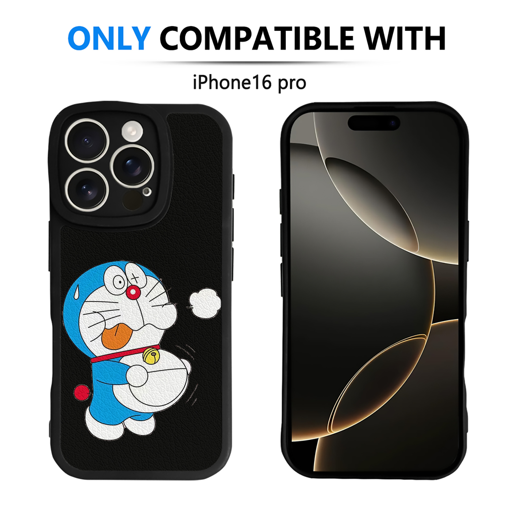 （画像用） ドラえもん Doraemon 【iPhone 16シリーズ対応】シリコンスマホケース（レザー調） 材質：シリコン